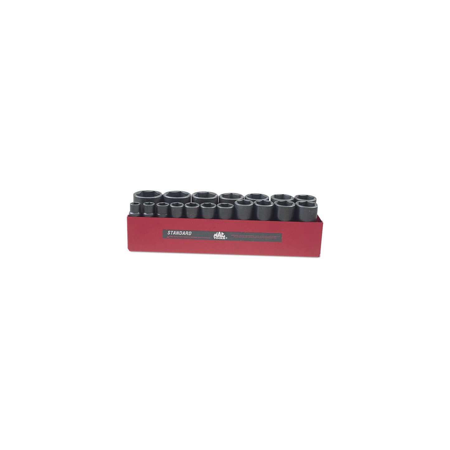 18-PC. 1/2" Drive SAE Deep Impact Socket Set - 6-PT.