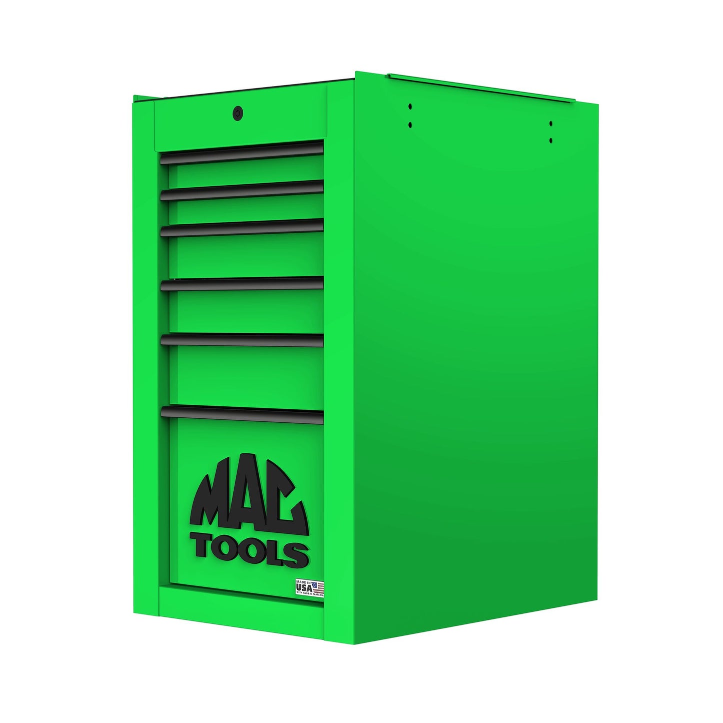 Tech™ Series 6-Drawer Side Cabinet with PowerTech™ Drawer - Lime Green