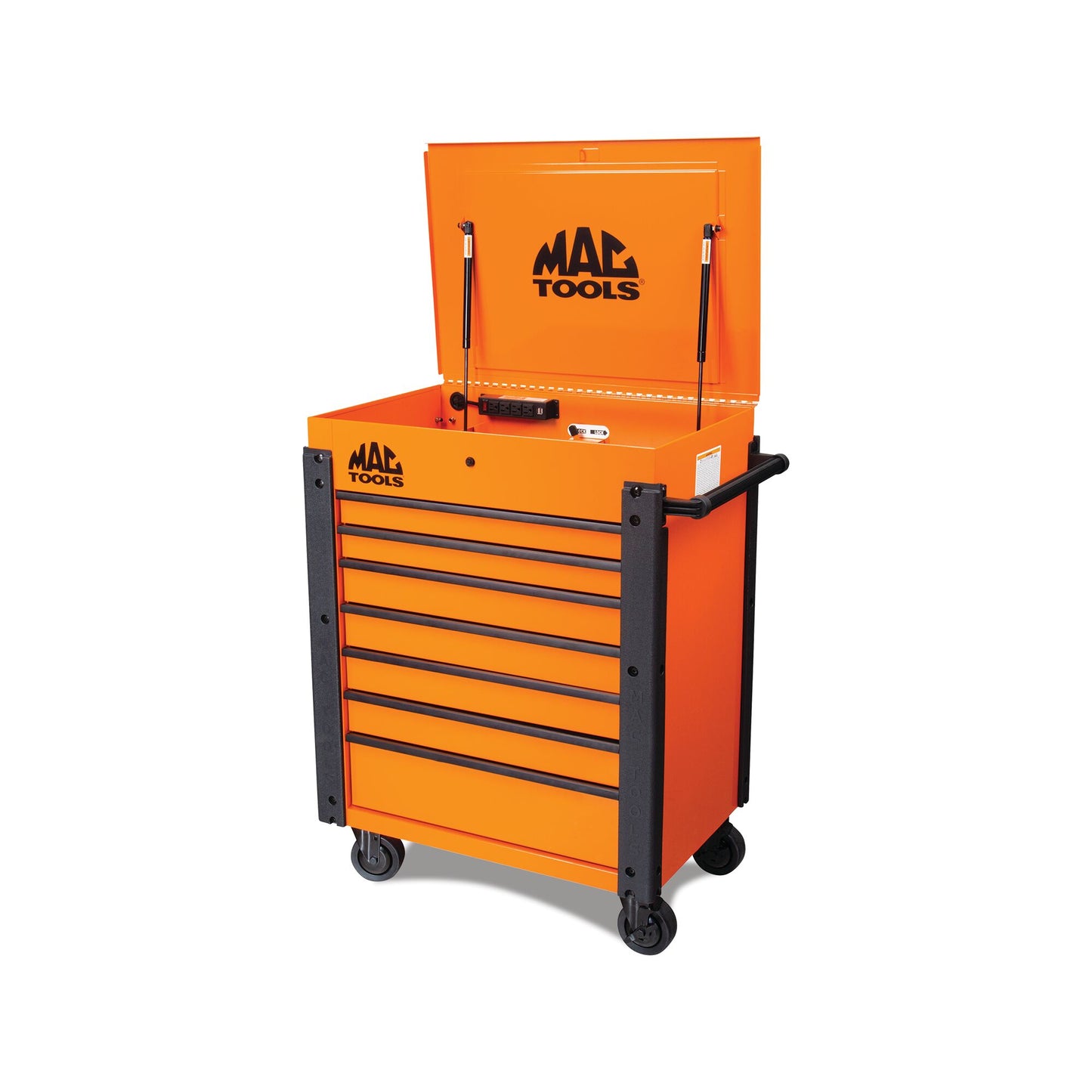 7-Drawer Utility Cart - Fireball Orange