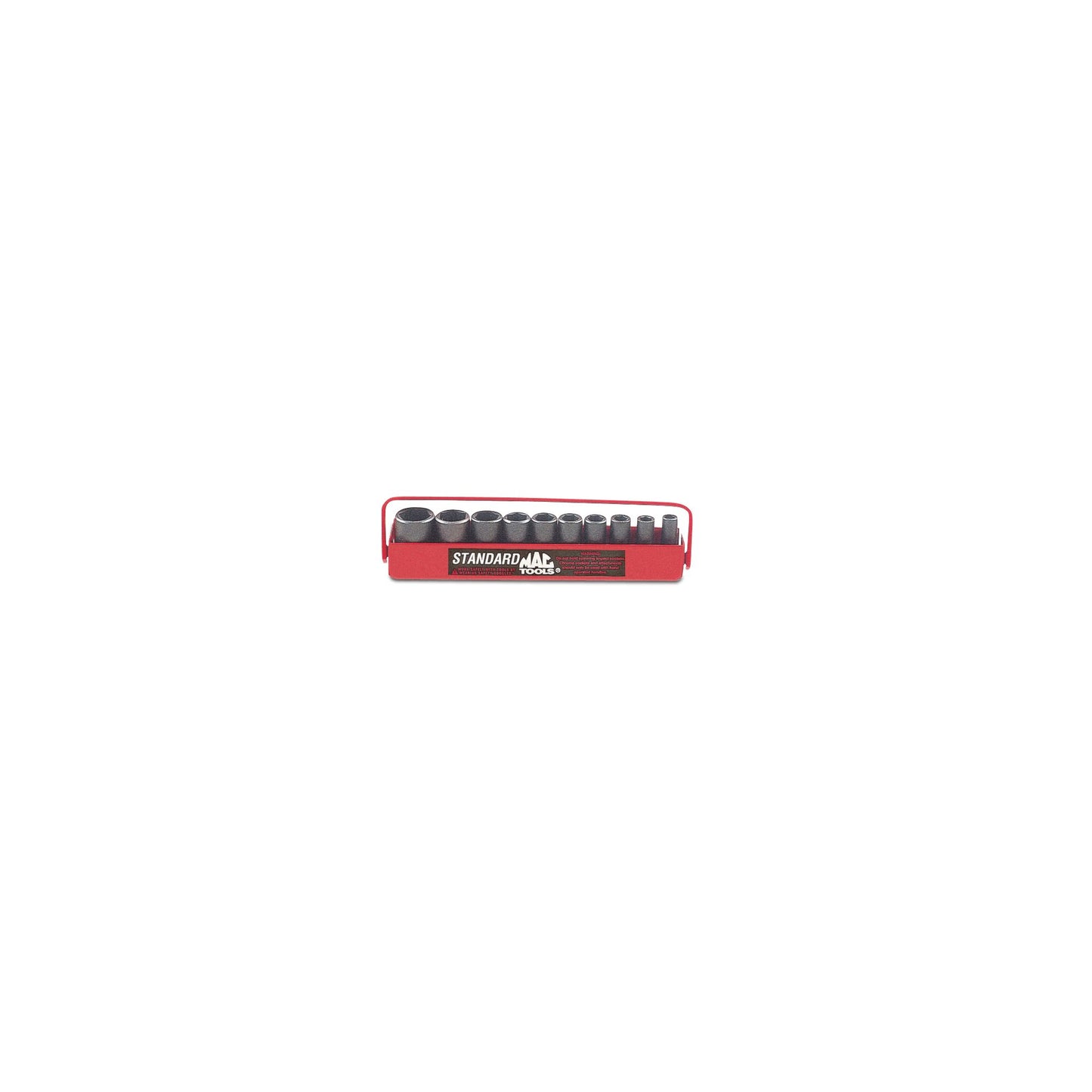 Socket Set, Intermediate Impact SAE in Metal Tray 1/4" Drive - 10-PC.