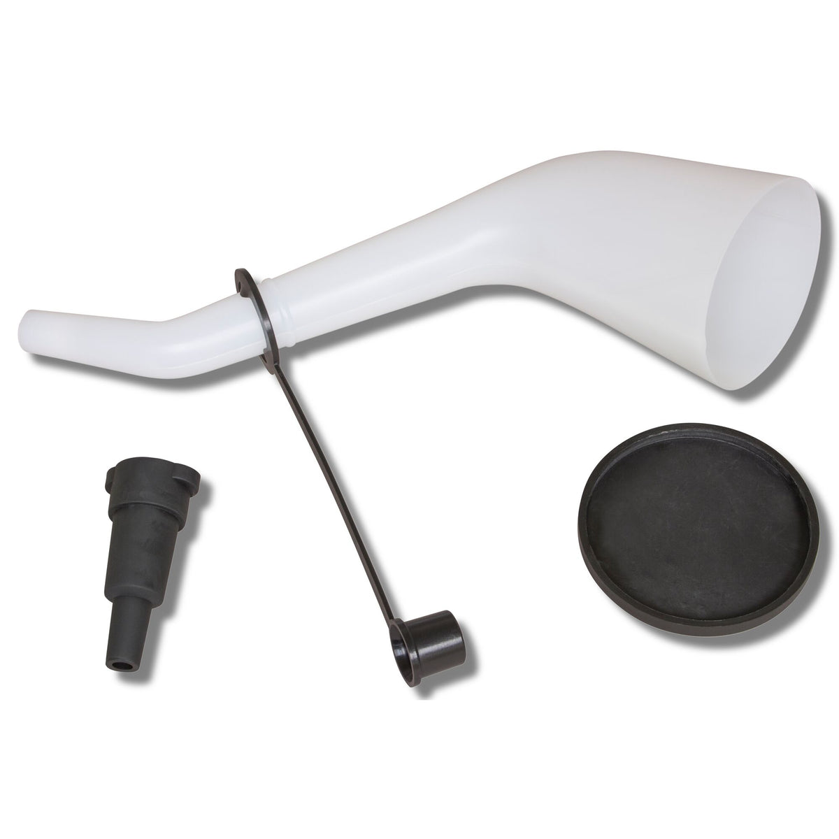 Offset Funnel with Spout Cap and Lid