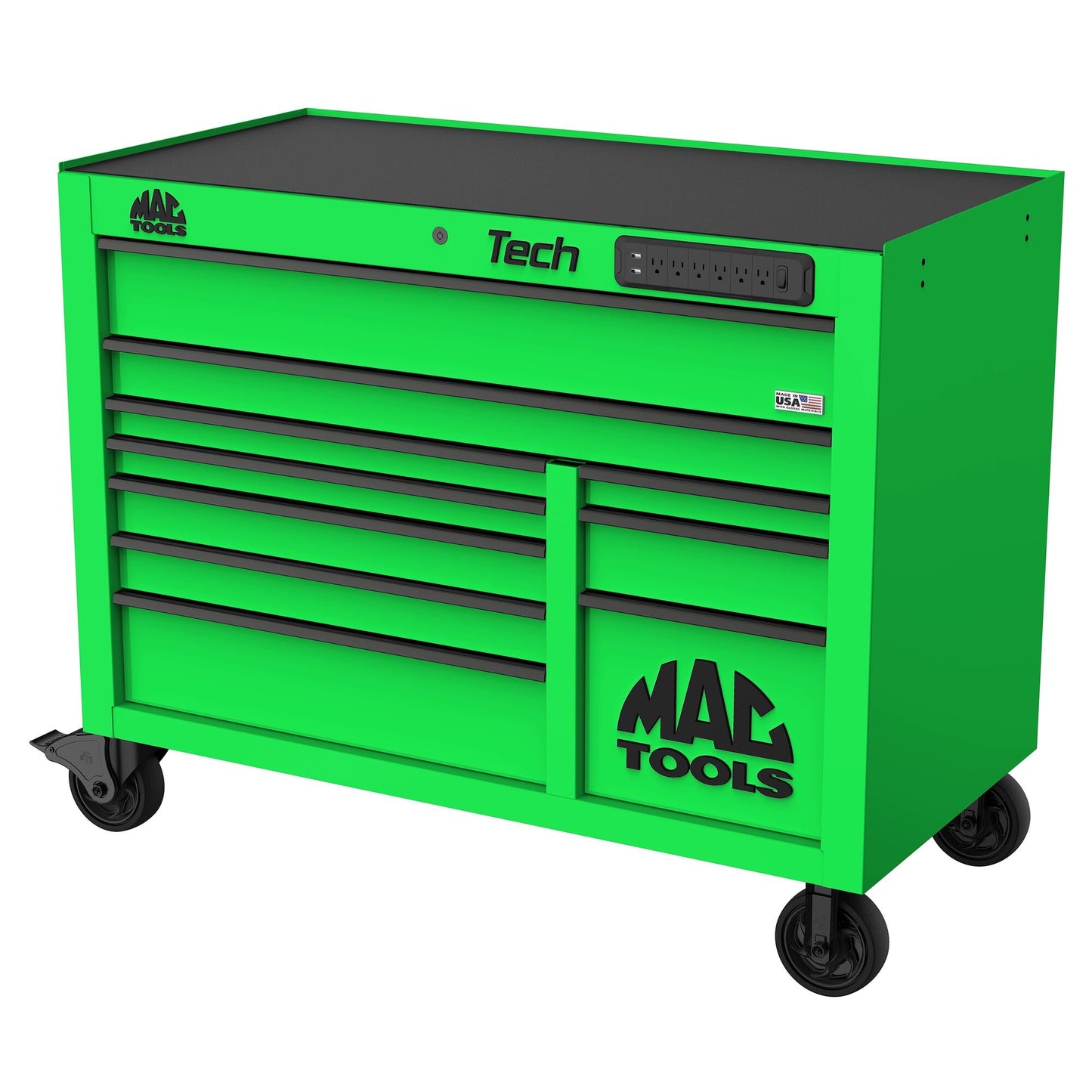 Tech™ Series 10-Drawer Workstation - Lime Green