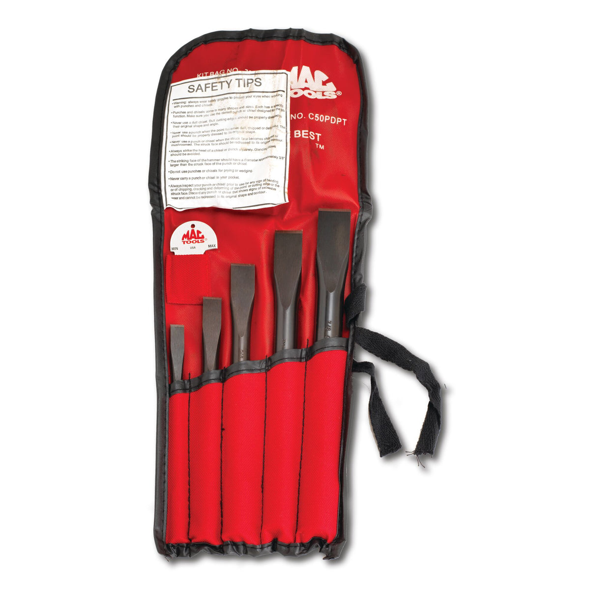 5-PC. Chisel Set with Gauge