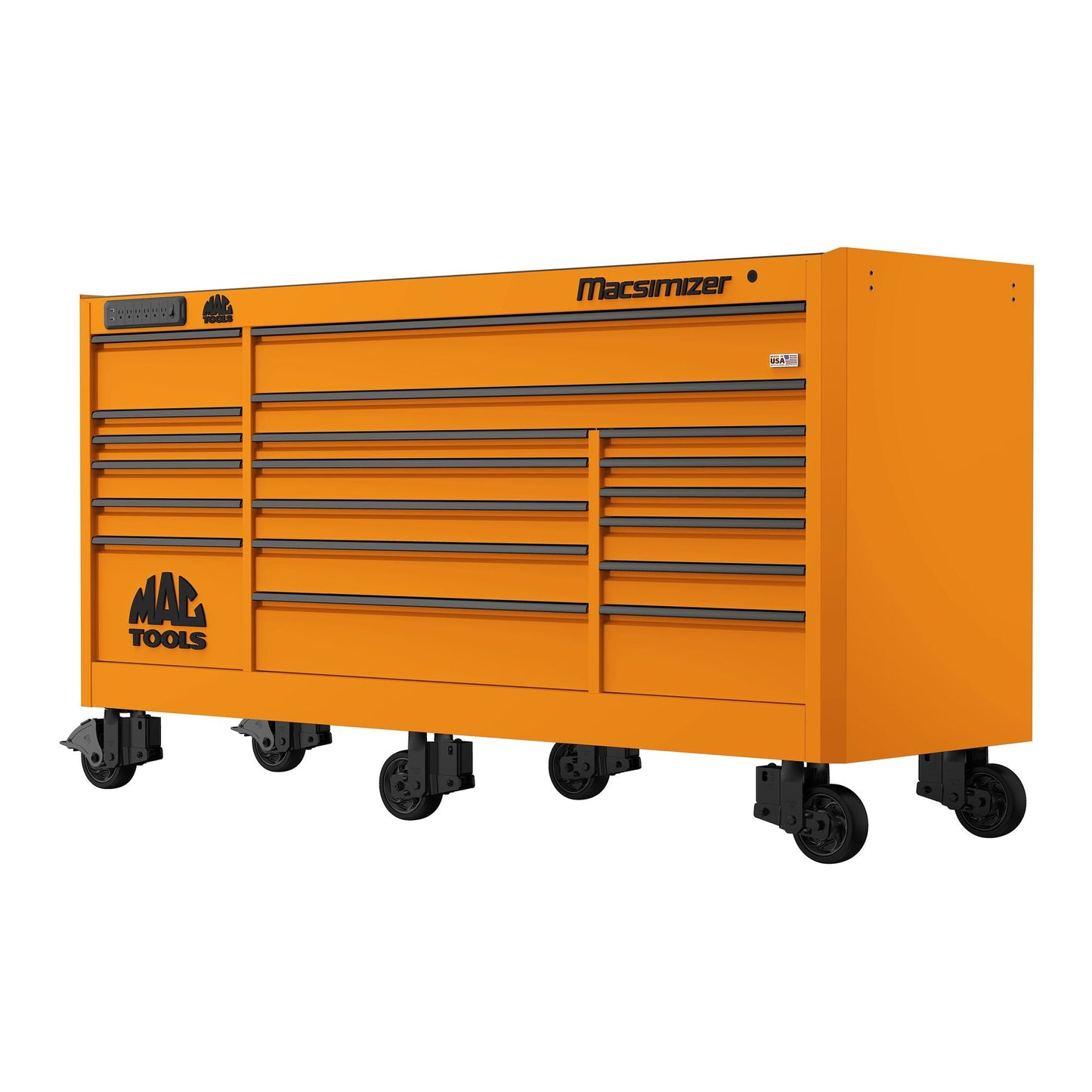 Macsimizer® 19-Drawer Workstation - Fireball Orange
