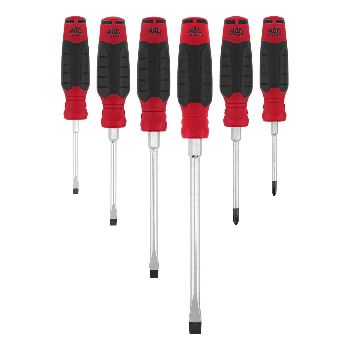 6-PC. Mac-Grip Combination Screwdriver Set - Red