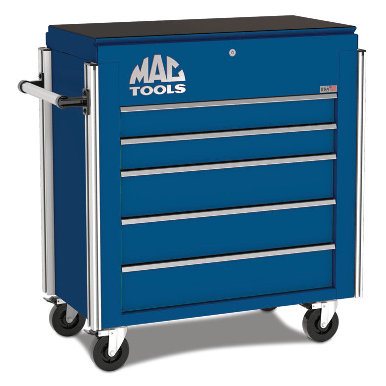 5-Drawer Utility Cart w/ Full Lid - Sapphire Blue