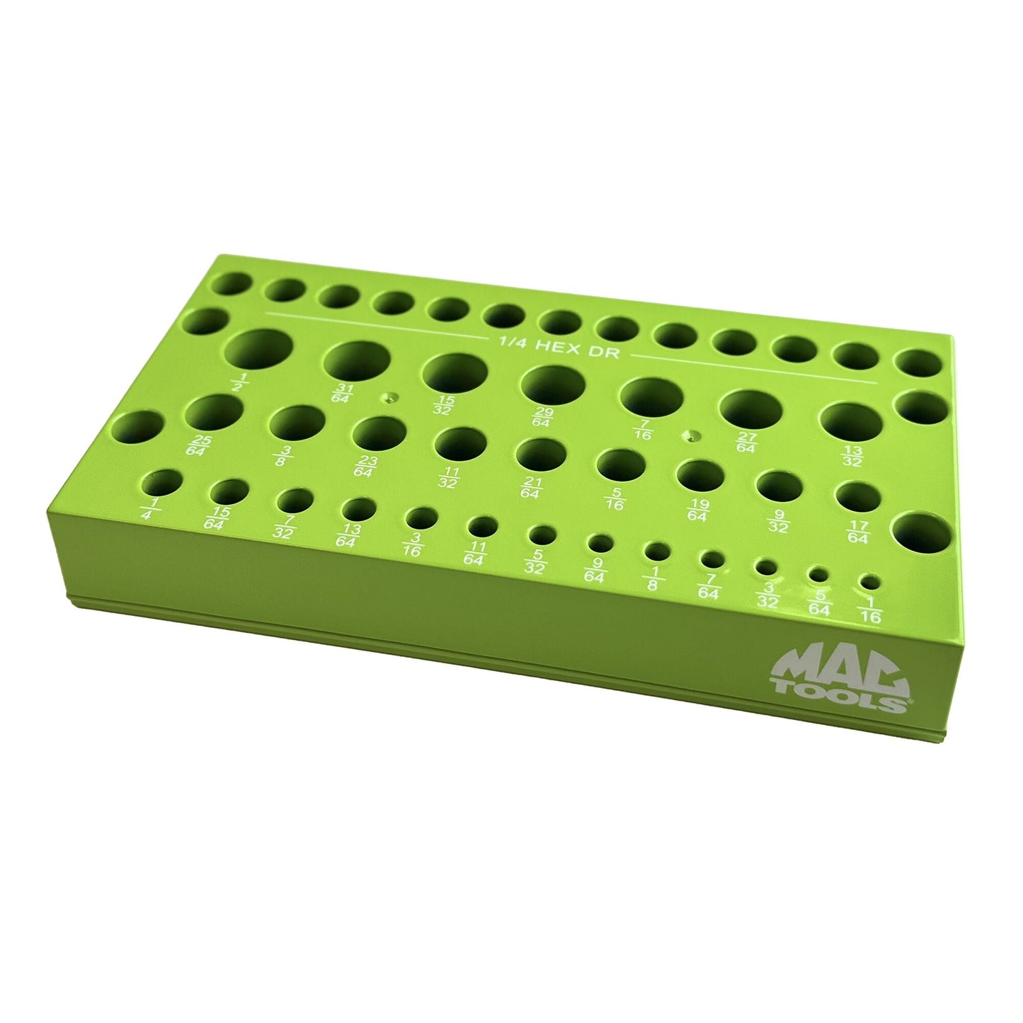 42-Slot Magnetic Drill Bit Holder - Green