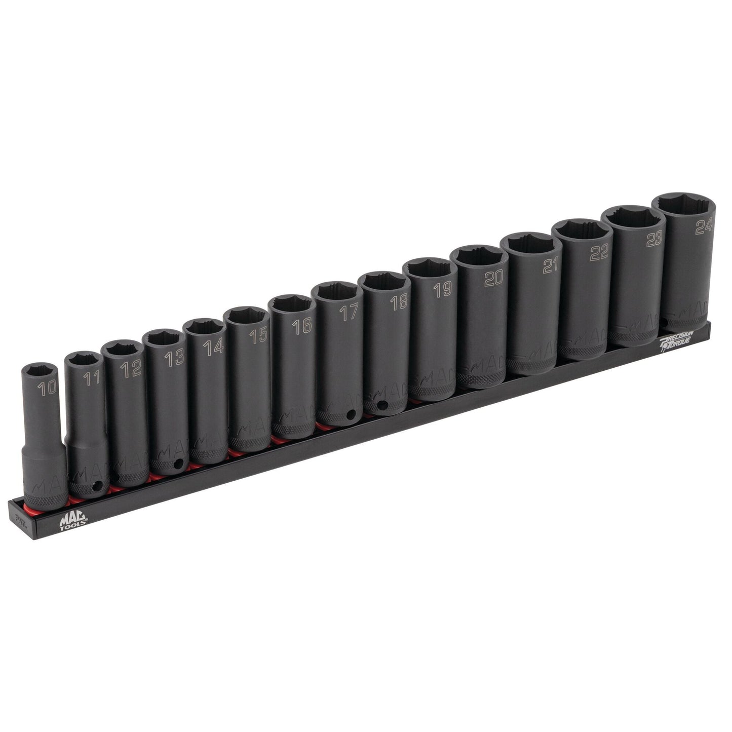 15-PC. 3/8" Drive Metric Deep Impact Socket Set - 6-PT.