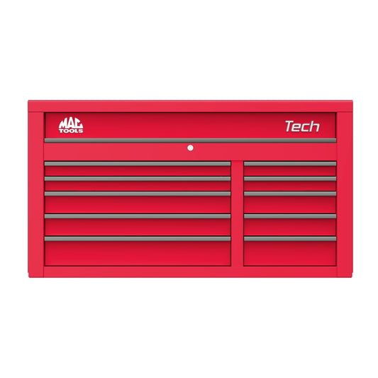 Tech™ Series 10-Drawer Top Chest - Firebrick Red
