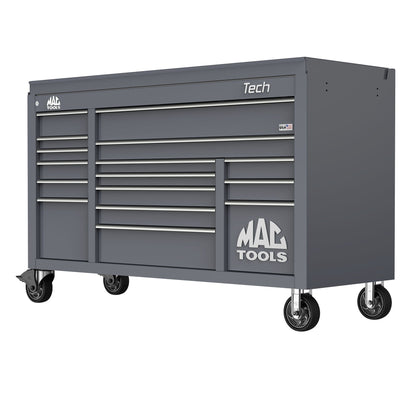Tech™ Series 16-Drawer Drop Top Workstation - Carbon Gray