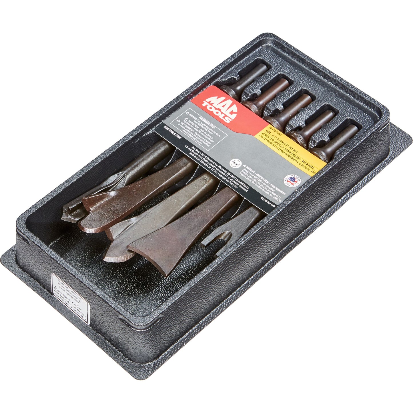 5-PC. .401 Shank Exhaust Air Hammer Bit Set
