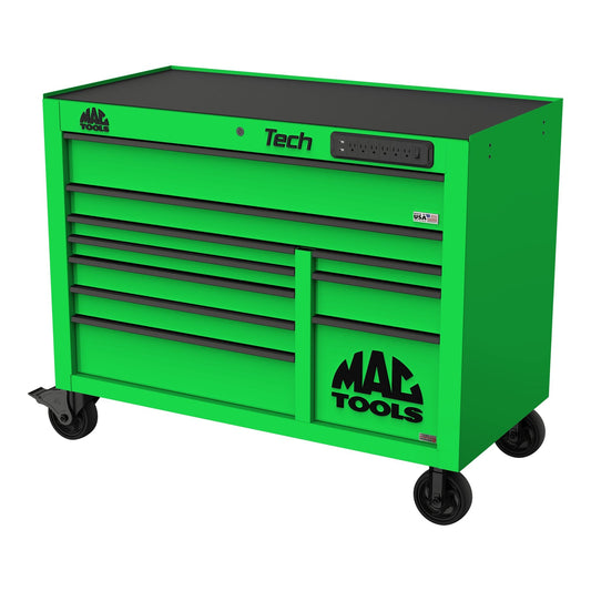 Tech™ Series 10-Drawer Workstation with PowerTech™ Drawer - Lime Green