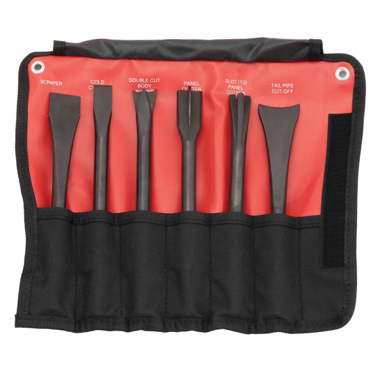 6-PC. Non-Turning .401 Shank Air Hammer Bit Set