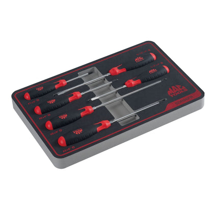 6-PC. Screwdriver Set in Foam – Red
