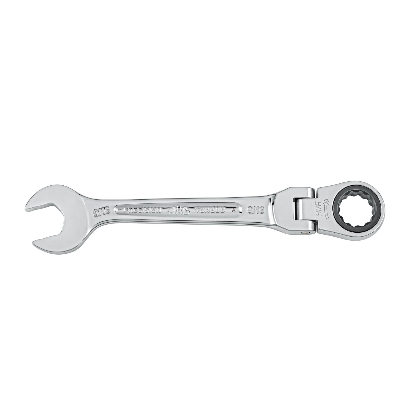 Flexible-Head Ratcheting Wrench 9/16" - 12-PT.