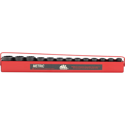 13-PC. 1/2" Drive Metric Impact Socket Set - 12-PT.