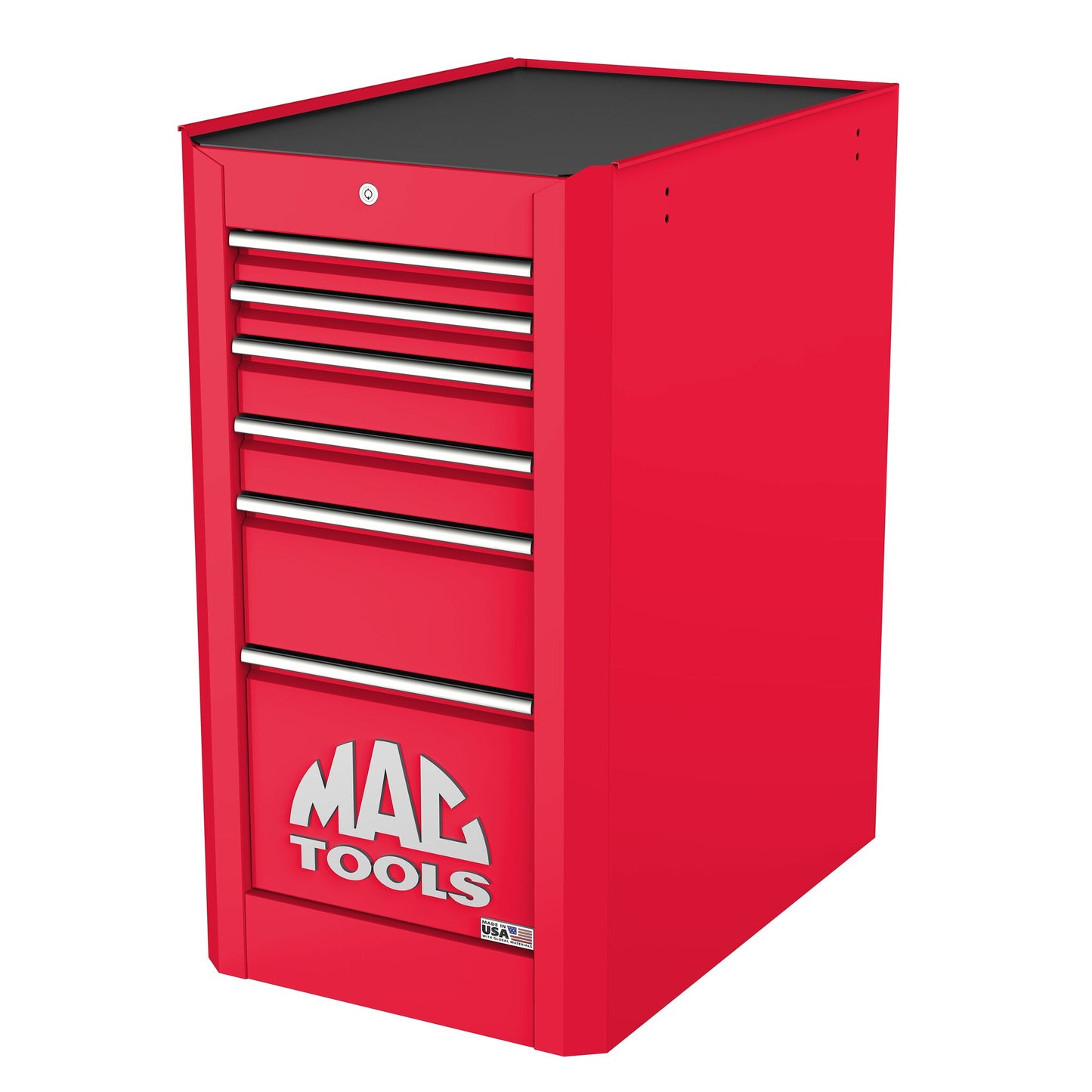 Macsimizer® 6-Drawer Side Box with PowerTech™ Drawer - Firebrick Red