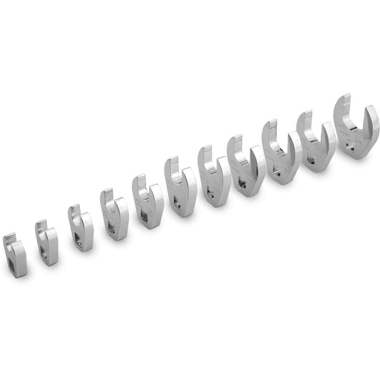 9-PC. 3/8” Drive SAE Long Open End Crowfoot Wrench Set