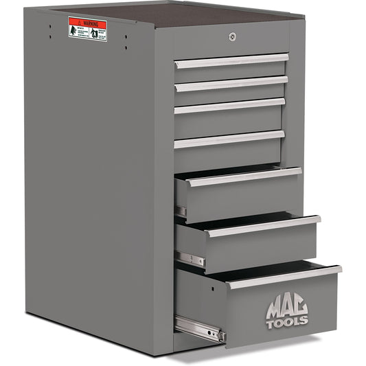 Tech™ Series 7-Drawer Side Cabinet - Carbon Gray