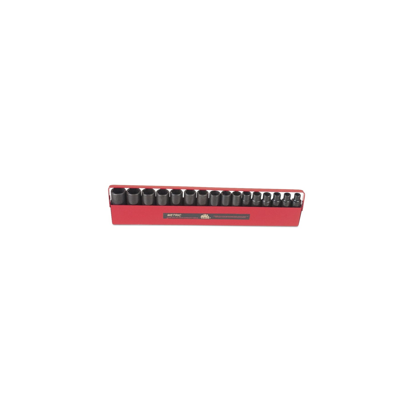 16-PC. 1/2" Drive Metric Deep Impact Socket Set - 6-PT.