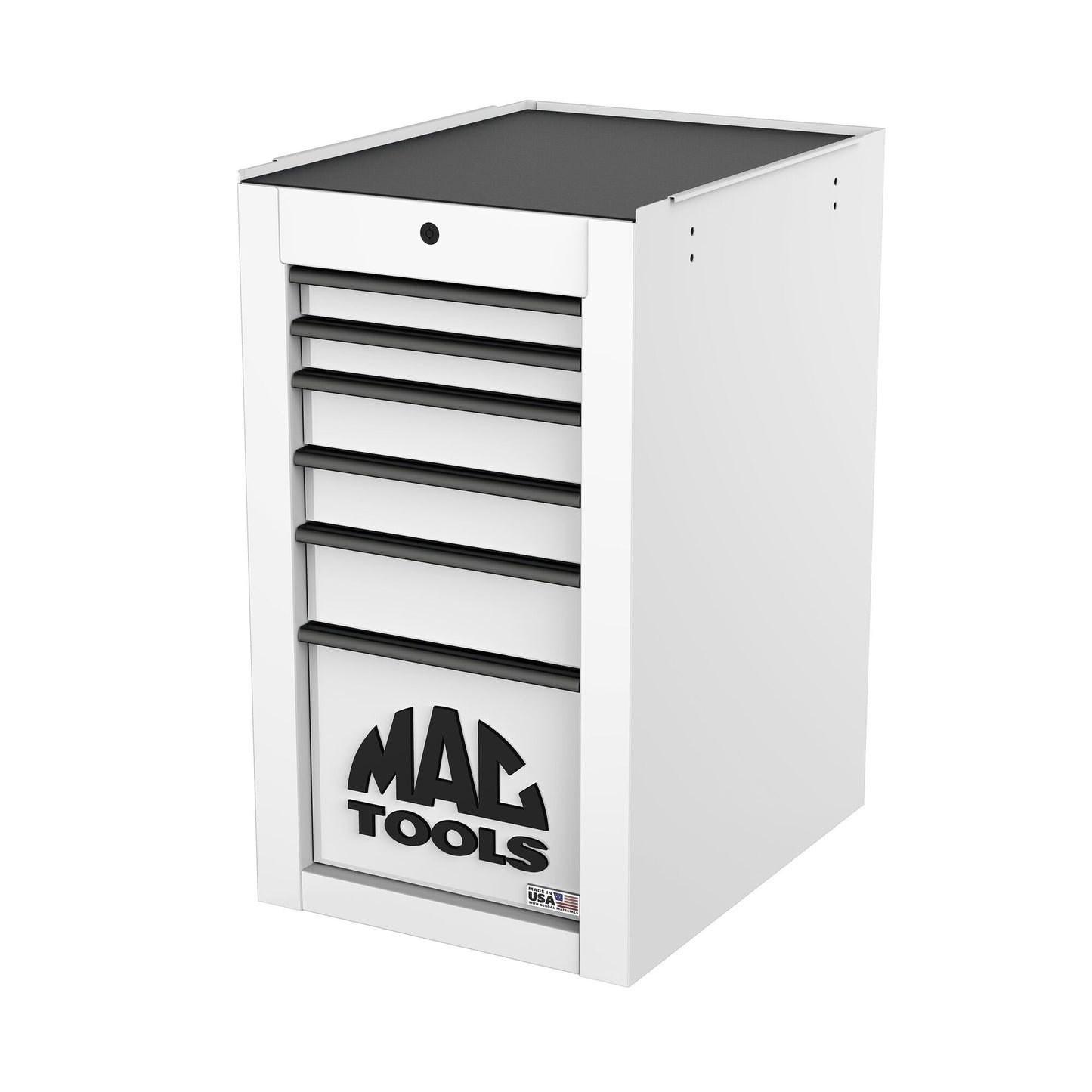 Tech™ Series 6-Drawer Side Cabinet with PowerTech™ Drawer - Titanium White