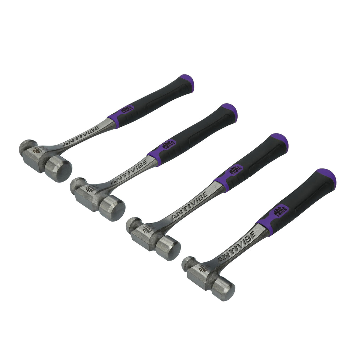 4pc Ball Peen Hammer Set - Purple