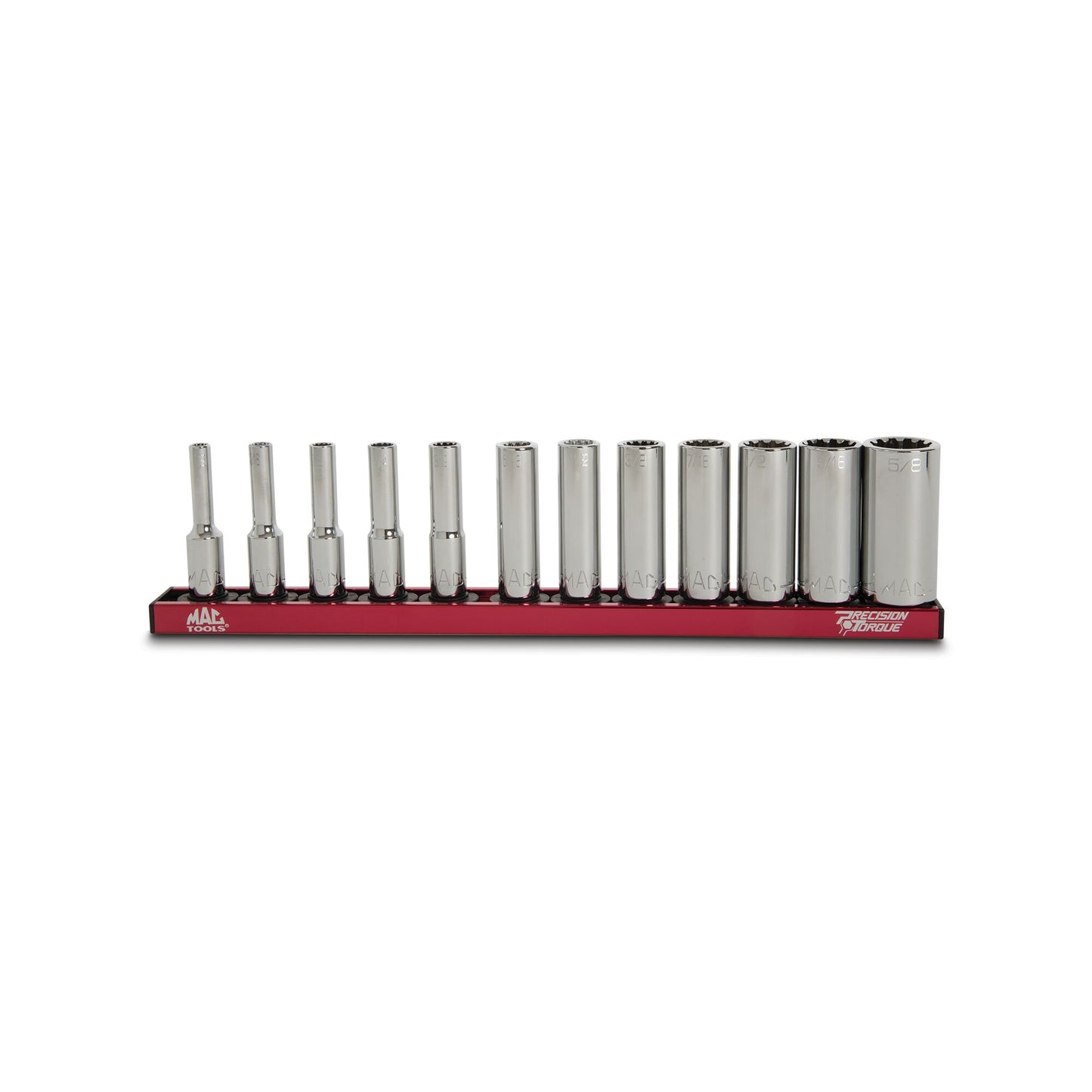 12-PC. 1/4" Drive SAE Deep Spline Socket Set