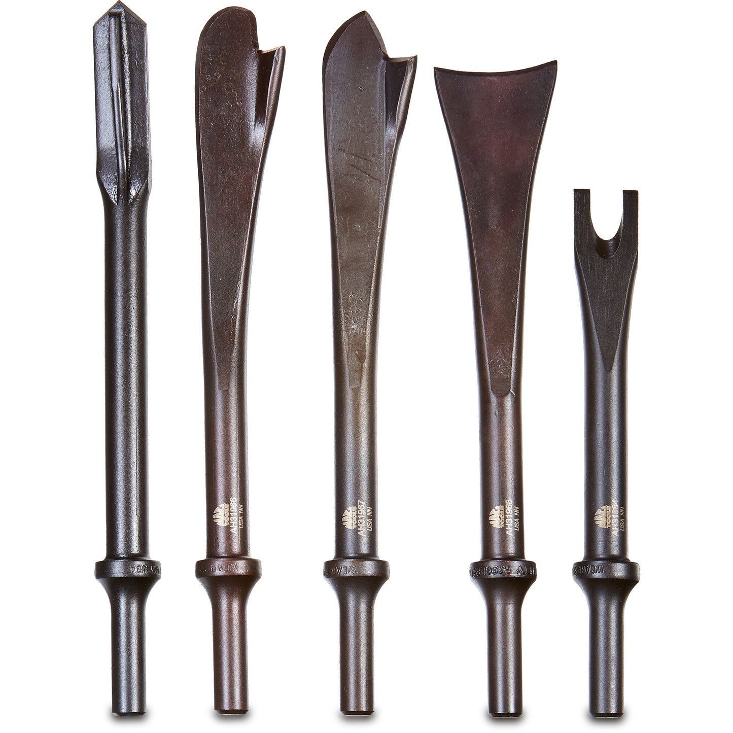 5-PC. .401 Shank Exhaust Air Hammer Bit Set