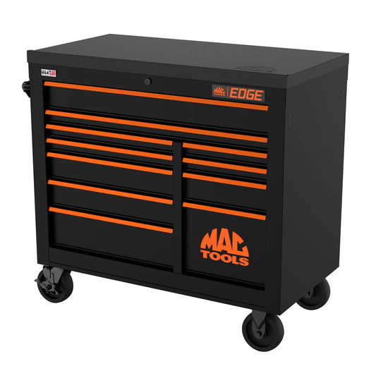 Edge™ 11-Drawer Workstation - Flat Black/Orange Trim