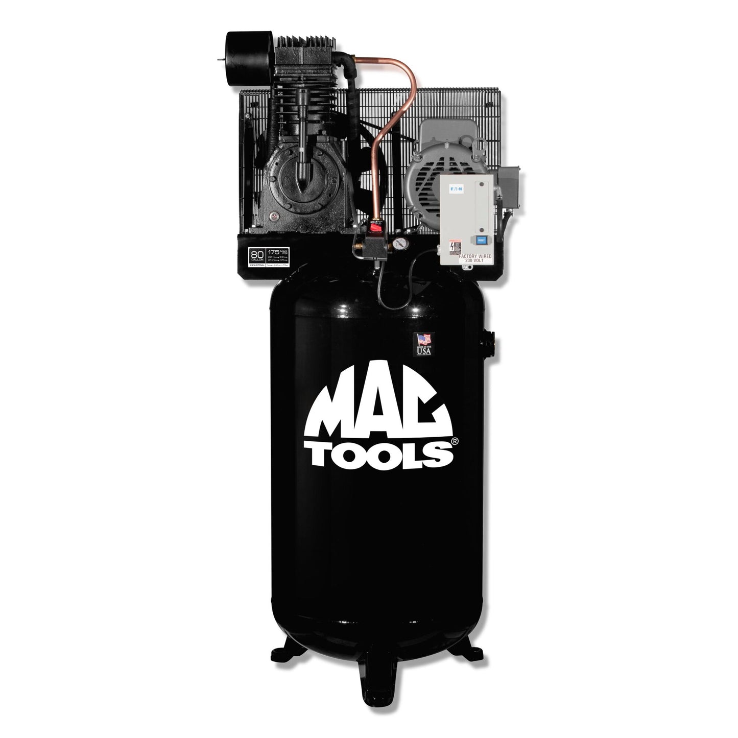 80-Gallon Two-Stage Cast Iron 230v 7.5 HP Industrial Air Compressor