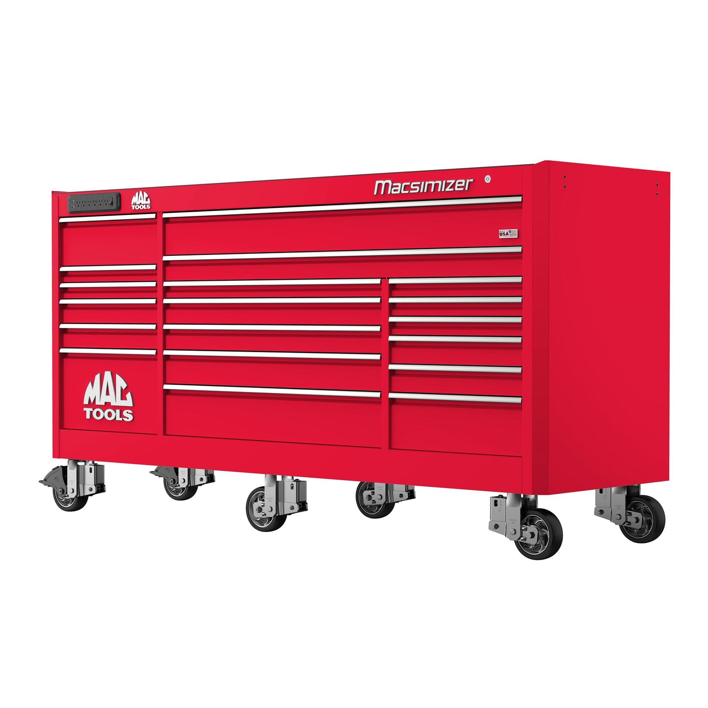 Macsimizer® 19-Drawer Workstation - Firebrick Red
