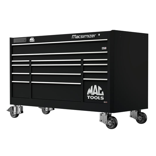 Macsimizer® Series 14-Drawer Workstation with PowerTech™ Drawer - Galaxy Black