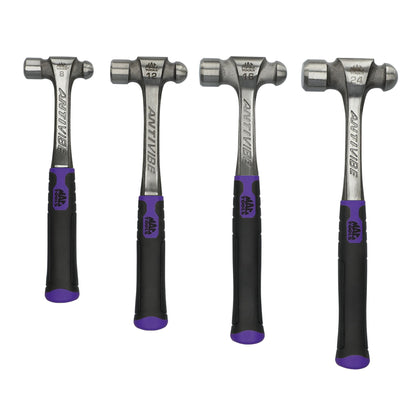 4pc Ball Peen Hammer Set - Purple