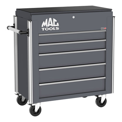 5-Drawer Utility Cart w/ Full Lid - Carbon Gray