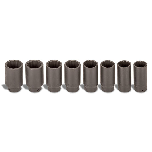 8-PC. 1/2" Drive Axle Nut Socket Set - 12-PT.