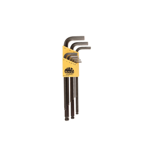 9-PC. Metric Long Arm Ball-End Hex L-Key Set