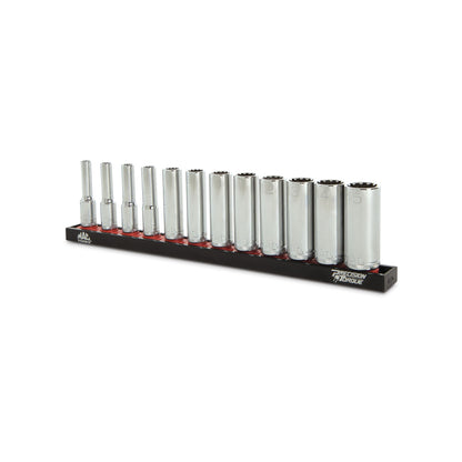 12PC. 1/4" Drive Deep Metric Spline Socket Set