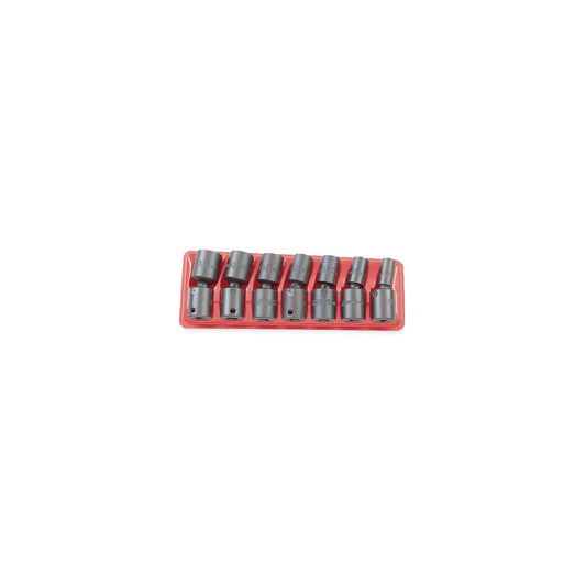 Socket Set, Deep Universal Impact SAE 3/8" Drive - 7-PC. – 6-PT.
