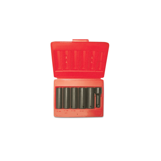 Socket Set, Deep Thin Wall Impact - 6-PC.