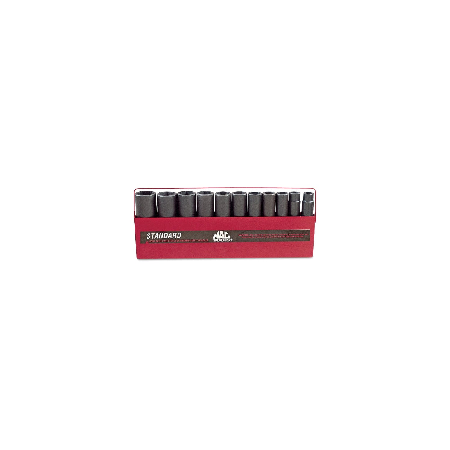 11-PC. 1/2" Drive SAE Extra-Deep Impact Socket Set - 6-PT.