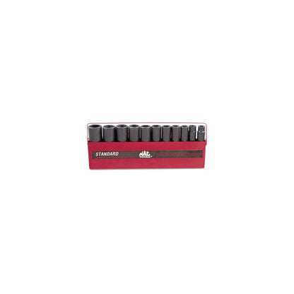 11-PC. 1/2" Drive SAE Extra-Deep Impact Socket Set - 6-PT.