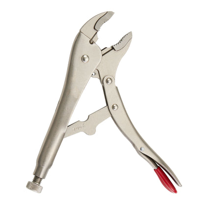 10" Curved Jaw Trigger Release Locking Pliers with Wire Cutter - Red