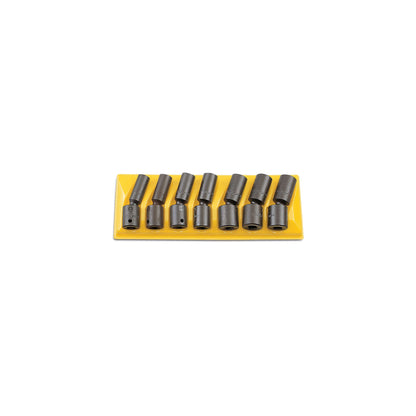 7-PC. 1/2" Drive Metric Deep Impact Universal Socket Set - 6-PT.