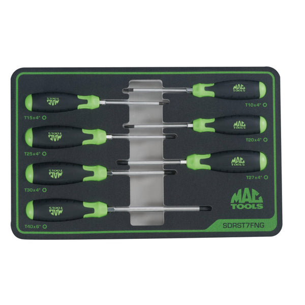 7PC TORX® MAC GREEN S/D FOAM SET - SDRST7FNG | Mac Tools