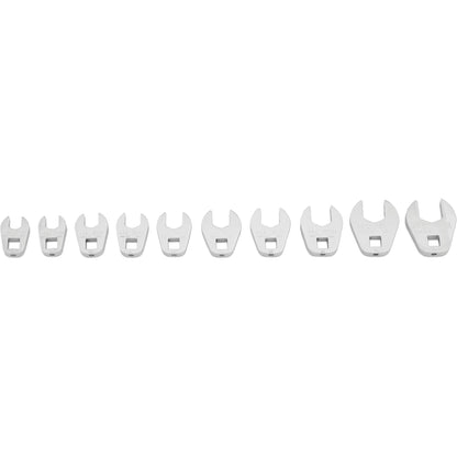 10-PC. 3/8” Drive Metric Open End Crowfoot Wrench Set