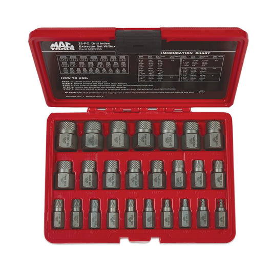 25-PC. Multi-Spline Screw Extractor Set