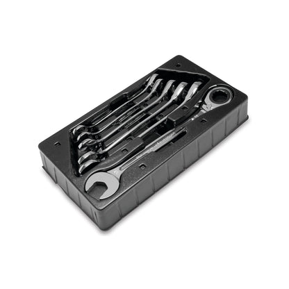 6-PC. Large Metric Reversible Ratcheting Wrench Set - 12-PT.