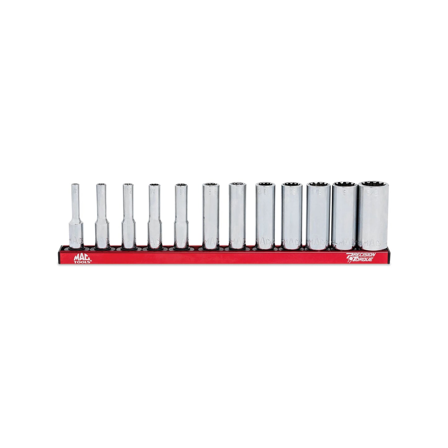 12-PC. 1/4" Drive SAE Deep Spline Socket Set