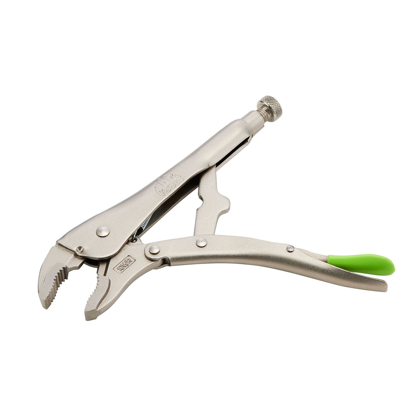 10" Curved Jaw Trigger Release Locking Pliers with Wire Cutter - Green