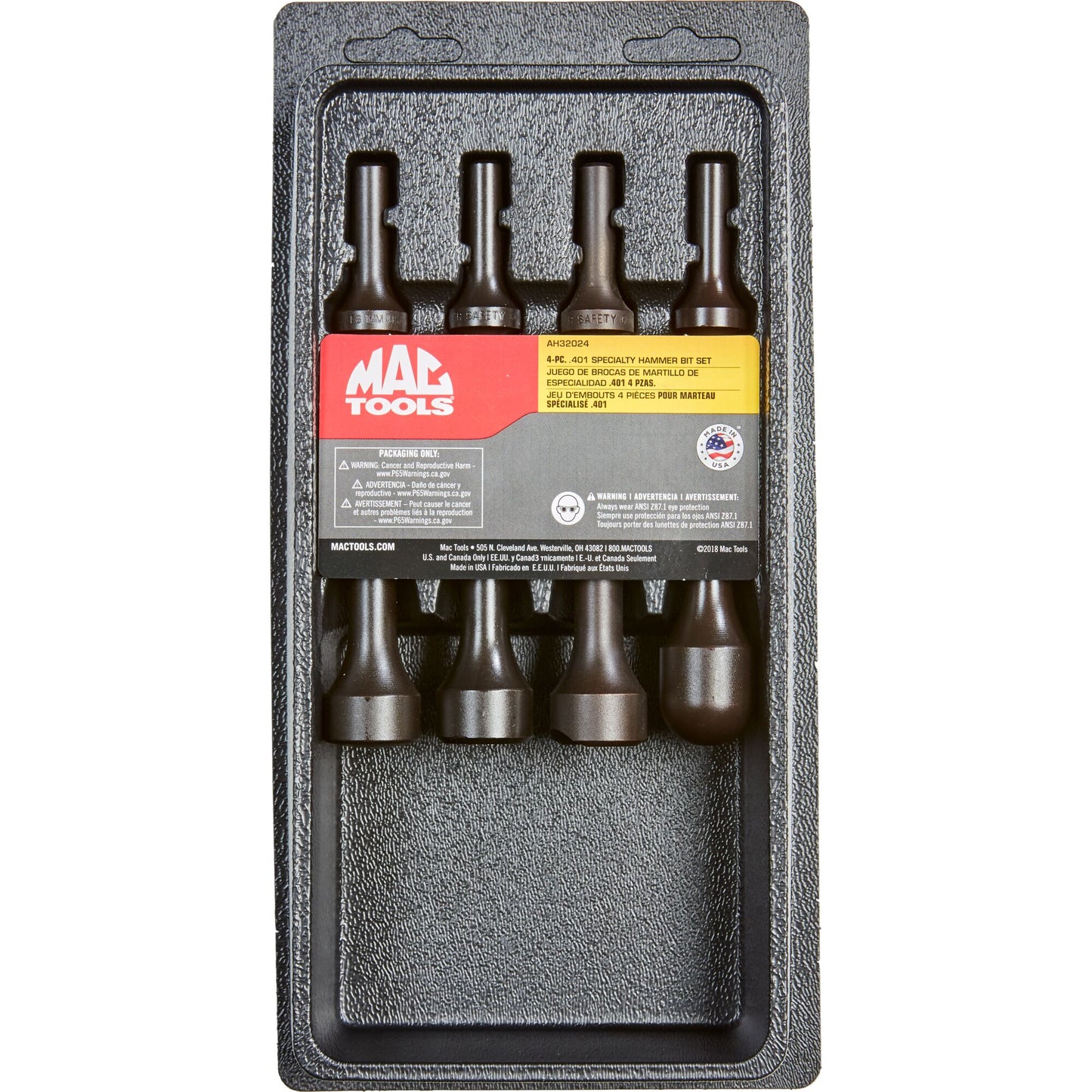 4-PC. .401 Shank Specialty Hammer Bit Set